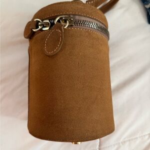 Doen Bebe Suede Cylinder Bag in Camel Suede